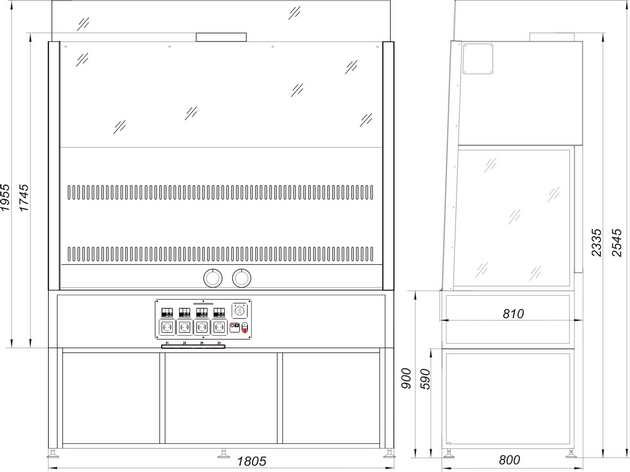 Вытяжной шкаф «Ламинар-С»-1,8 All-химик