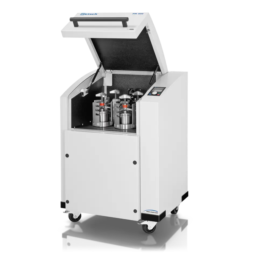 Планетарная шаровая мельница PM 400 на 4 рабочих места, соотношение скоростей 1:-2