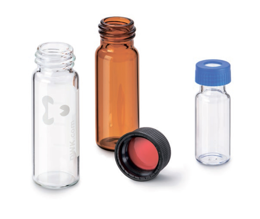 Виала винтовая ND 8 прозрачная с полем для маркировки