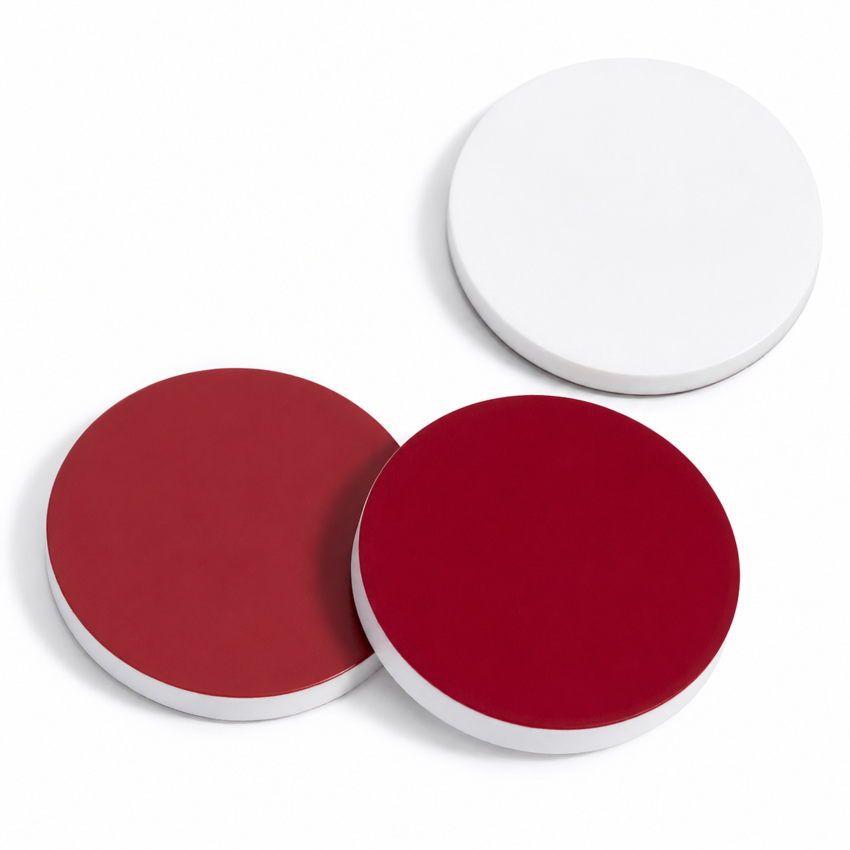 Red PTFE/wht Si septa,0.060in,12mm,100Pk