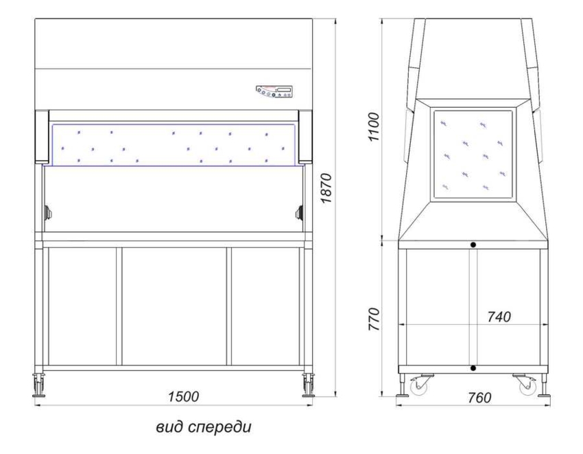 Бокс «Ламинар-С»-1,5 LORICA VIS-A-VIS
