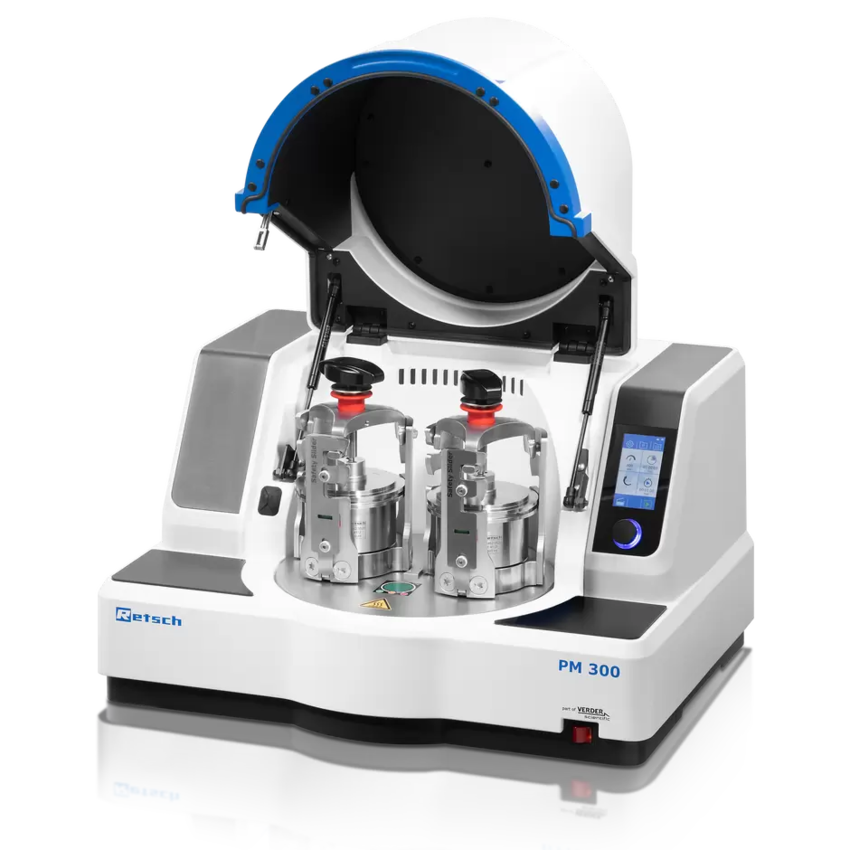 Планетарная шаровая мельница PM 300 на 2 рабочих места, соотношение скоростей 1:-2