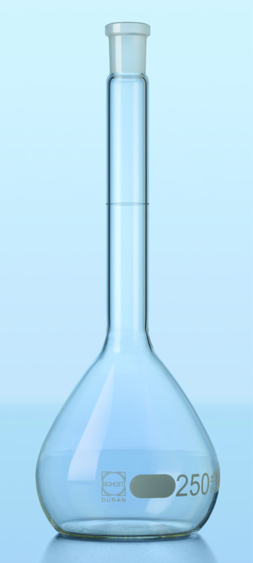 Колба мерная класса А с восьмиугольной пробкой 250 мл