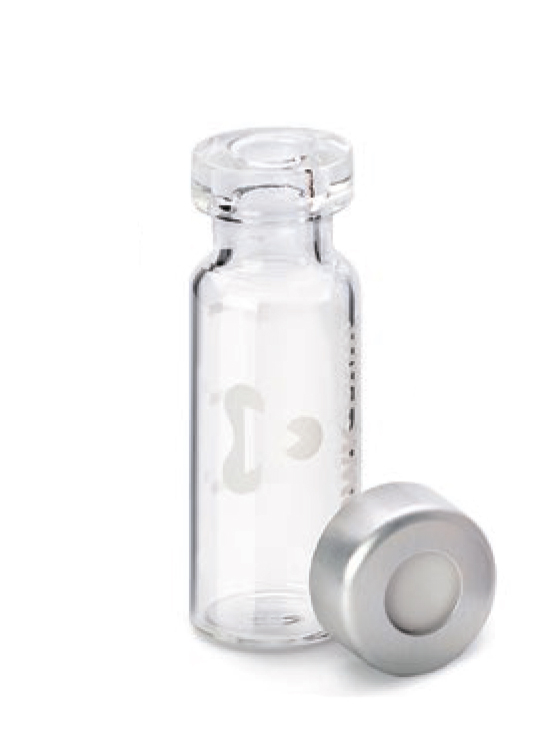 Виала со стопорным кольцом ND 11 янтарного цвета с полем для маркировки