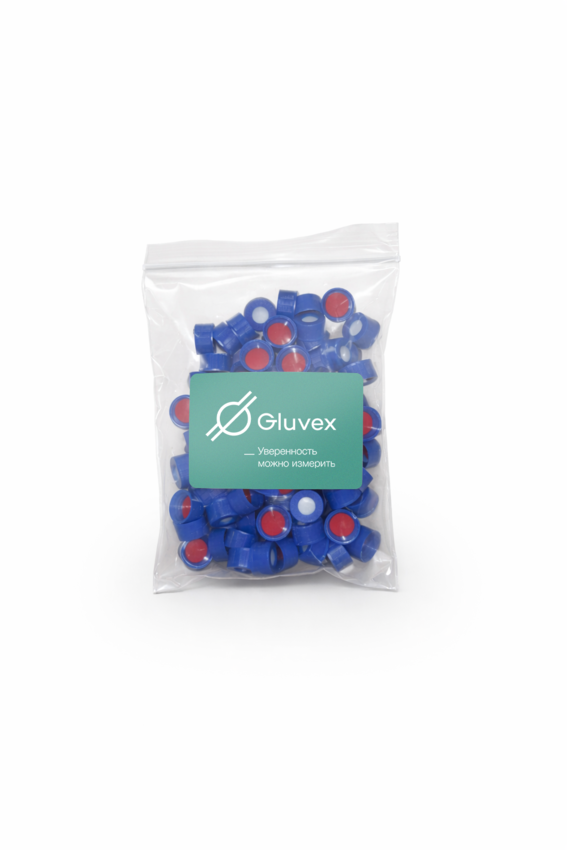 Завинчивающиеся крышки для виал под резьбу 9-425, ptfe/силиконовая септа без прорези