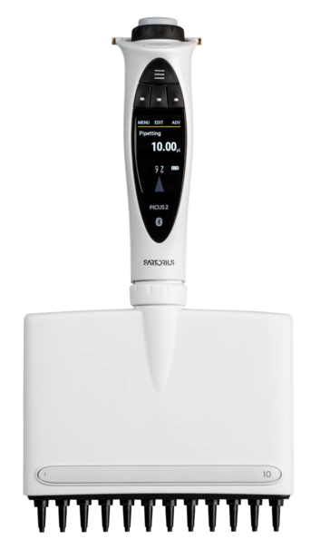Дозатор пипеточный электронный Sartorius Picus 2, 12-канальный, 0,5–10 мкл