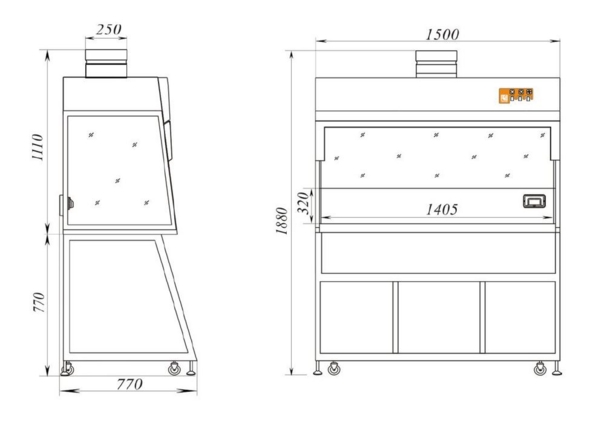 Вытяжной шкаф «Ламинар-С»-1,5
