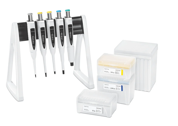Набор дозаторов Sartorius Proline Plus 5 шт.: одноканальные дозаторы 1–10 мкл, 10–100 мкл, 20–200 мкл, 100–1 000 мкл и 500–5 000 мкл, со штативом и наконечниками