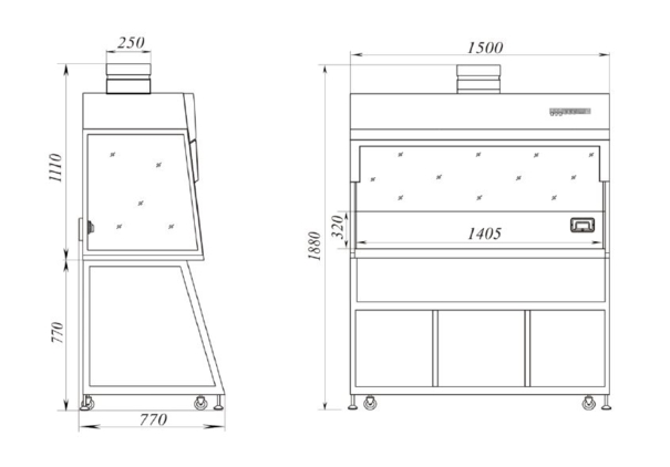 Вытяжной шкаф «Ламинар-С»-1,5 с блоком УФО