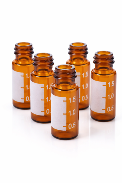 Виала 2 мл янтарного цвета с местом для записи, боросиликатное стекло 1 класса 
