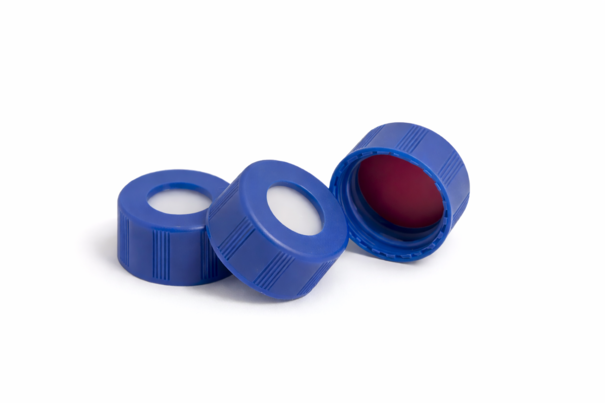 Завинчивающиеся крышки для виал под резьбу 9-425, ptfe/силиконовая септа без прорези