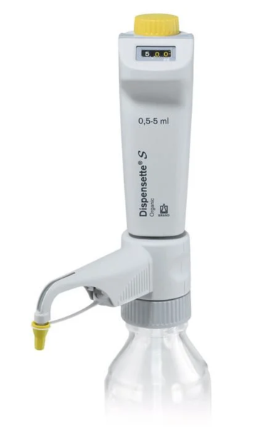 Бутылочный дозатор Dispensette S Organic, цифровая установка объёма, 0,5–5 мл, без клапана рециркуляции, DE-M