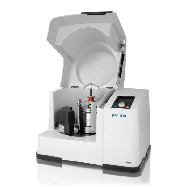 Планетарная шаровая мельница PM 100 на 1 место, соотношение скоростей 1:-2