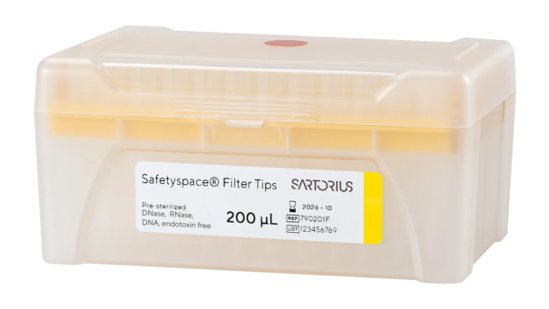 Наконечники с фильтром Sartorius Safetyspace 200 мкл, нестерильные, в штативах, 960 шт.