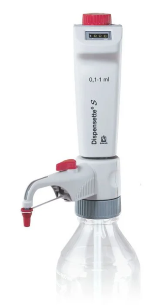 Бутылочный дозатор Dispensette S, цифровая установка объёма, 0,1–1 мл, с клапаном рециркуляции, DE-M