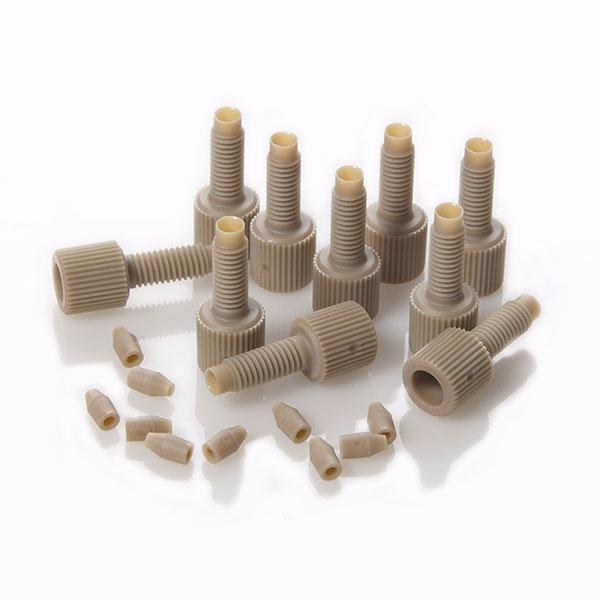 Фитинг 10-32 затягиваемый от руки PEEK Long Male Nut/PEEK Ферулла для 1/16" OD капилляра