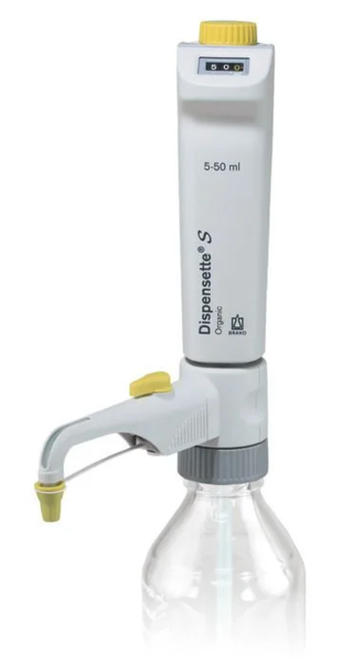 Бутылочный дозатор Dispensette S Organic, цифровая установка объёма, 5–50 мл, с клапаном рециркуляции, DE-M