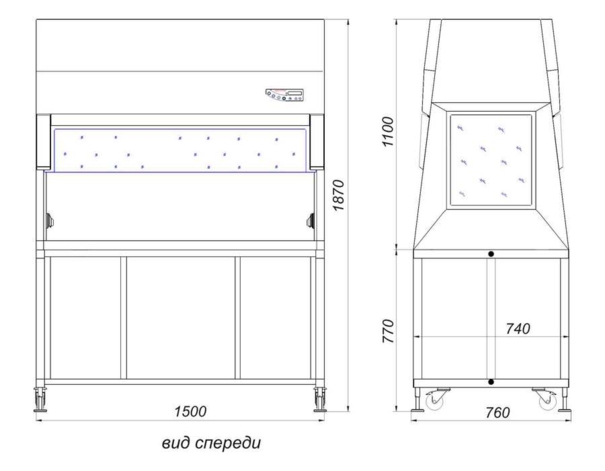 Бокс «Ламинар-С»-1,5 LORICA VIS-A-VIS