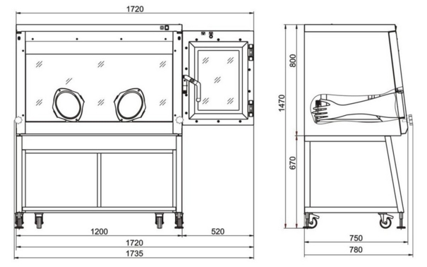 Перчаточный изолятор герметичный