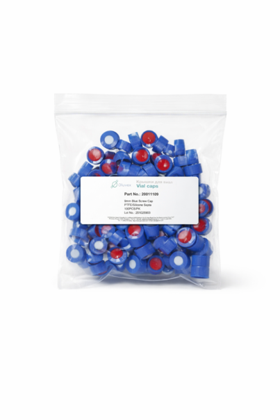 Завинчивающиеся крышки для виал под резьбу 9-425, ptfe/силиконовая септа без прорези