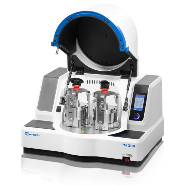 Планетарная шаровая мельница PM 300 на 2 рабочих места, соотношение скоростей 1:-2