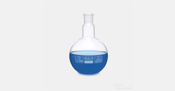 Колба плоскодонная стеклянная, прозрачная, NS 29/32, 1000 мл
