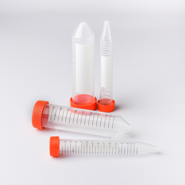 15 мл центрифужная пробирка Gluvex, V-образное дно, завинчивающаяся крышка отделена, упаковка штатив 50×10 шт./уп.