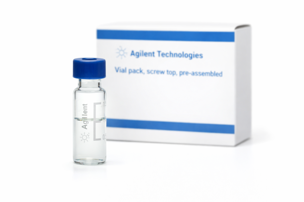 Виалы на 2 мл из прозрачного стекла с резьбовыми крышками голубого цвета, сертифицированные, материал септы ПТФЭ/силикон, 100 шт./упак.