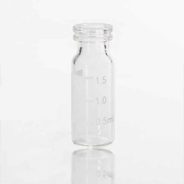 Виалы из прозрачного стекла, под защелкивающуюся крышку, с местом для записи 
