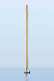 Бюретка янтарного цвета со стеклянным краном класса AS 50 мл