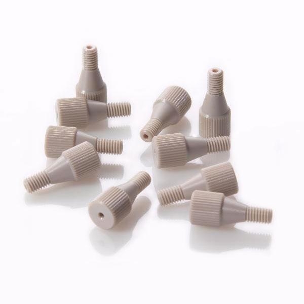 Гайка 10-32 высокого давления PEEK 1/16" затягиваемый от руки 0.88" длиной для 1/16" OD капилляра