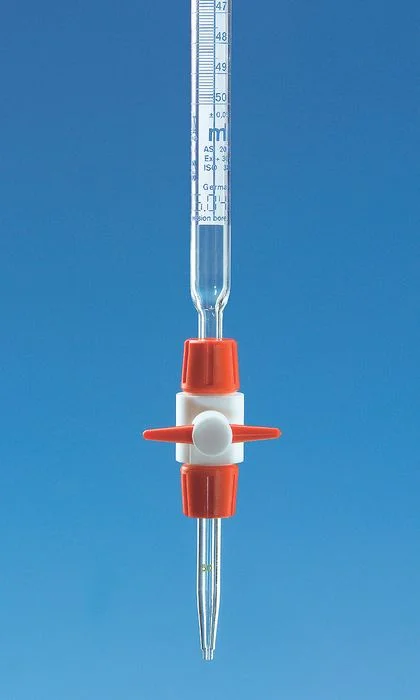 Бюретка компактная BLAUBRAND, класс AS, 25 мл : 0,05 мл, кран PTFE, полоса Шеллбаха, DE-M