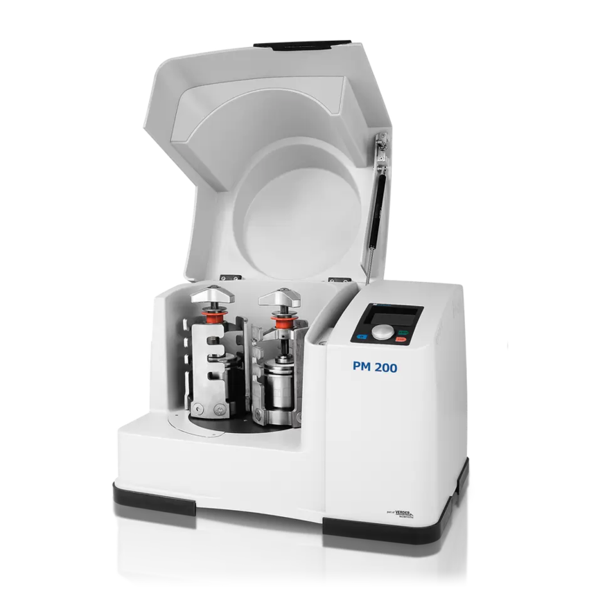 Планетарная шаровая мельница PM 200 на 2 рабочих места, соотношение скоростей 1:-2