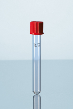 Пробирка культуральная с резьбой DIN 20 мл, высота 160 мм