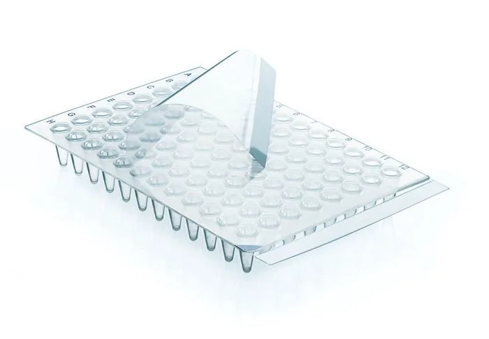 Набор: планшет для ПЦР и плёнка qPCR, 96 лунок, с полуюбкой, низкий профиль, прозрачный