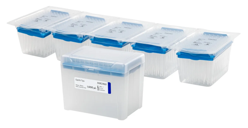 Наконечники Sartorius Optifit 1,2 мл, удлинённые, нестерильные, сменная упаковка, 960 шт.