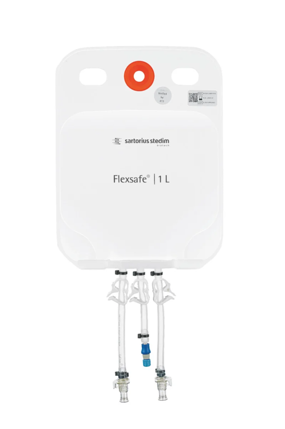 2D-мешок Flexsafe 2D, 1 л, вход и выход Луер Лок, стерильный, 20 шт.