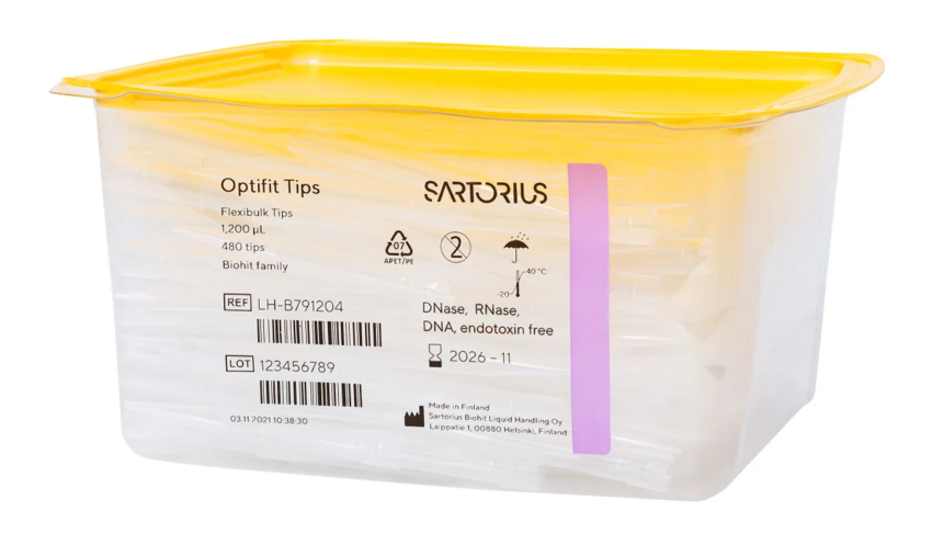 Наконечники Sartorius Optifit 1,2 мл, нестерильные, насыпью, 480 шт.