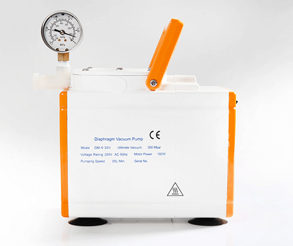 Мембранный (PTFE) вакуумный насос, 20 л/мин, 200 мБар, 160 Ватт, Hawach Scientific