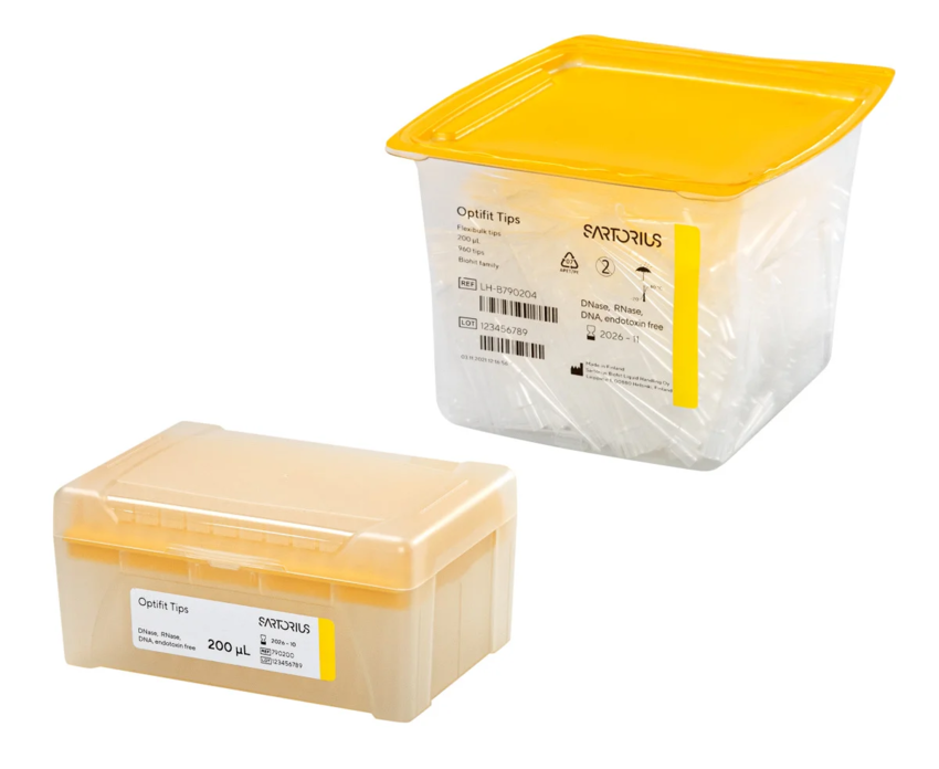 Наконечники Sartorius Optifit 1 мл, с широким отверстием, нестерильные, насыпью, 480 шт.