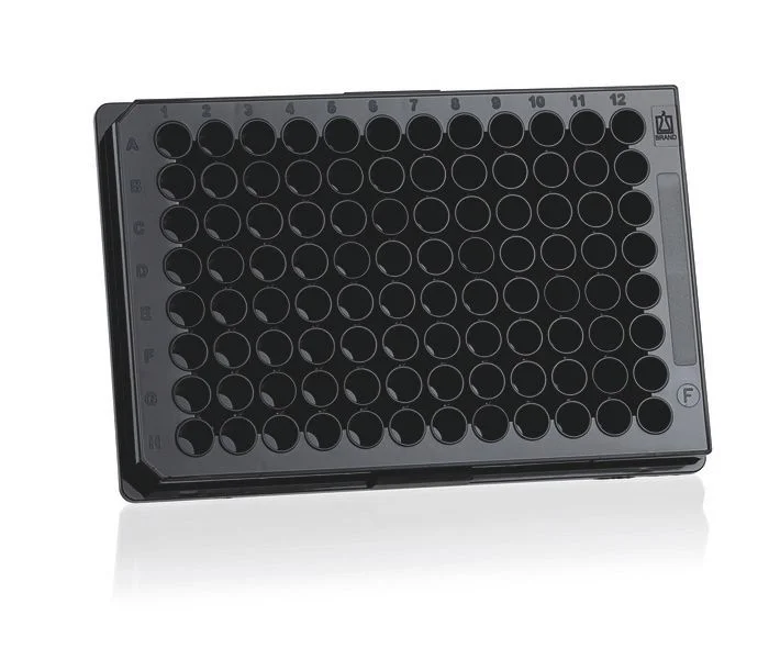 Микропланшет pureGrade, 96 лунок, PS, чёрный, дно F, 350 мкл, с крышкой, стерильный