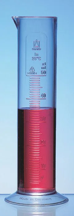 Цилиндр мерный, низкая форма, PP, 100 мл : 2 мл, шкала рельефная