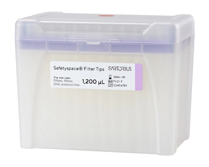 Наконечники с фильтром Sartorius Safetyspace 1,2 мл, нестерильные, в штативах, 960 шт.