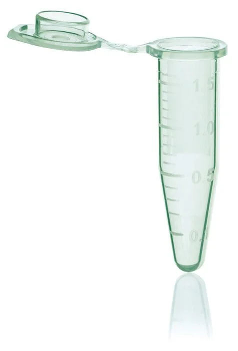 Микропробирка с крышкой, 1,5 мл, PP, цвет зелёный