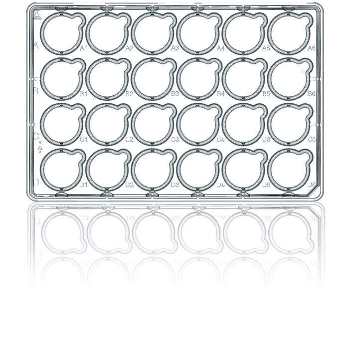 Планшет BRANDplates для вставок pureGrade, 24 лунок, с крышкой, стерильный