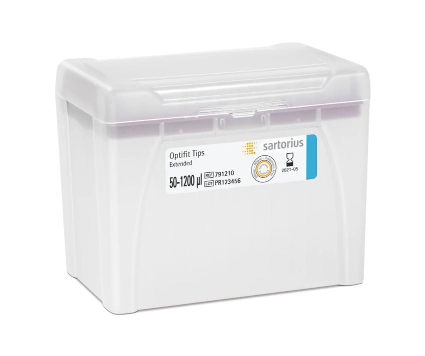 Наконечники Sartorius Optifit 1,2 мл, удлинённые, стерильные, в штативах, 960 шт.