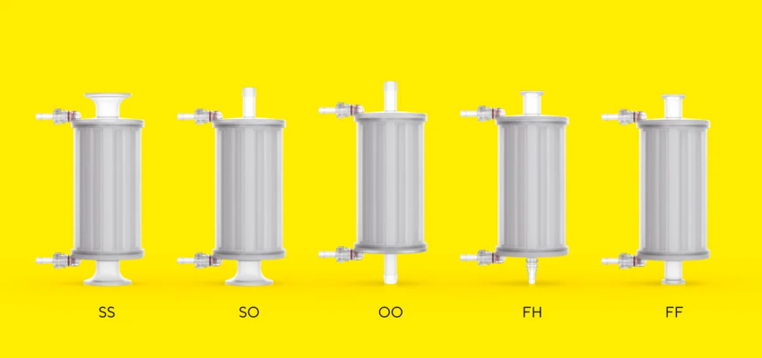 Капсульный фильтр Sartoclean CA Midicaps, размер 9, CA 3 / 0,8 мкм, 0,2 м², 1 ½" Tri-Clamp / ½" ёлочка, стерильный, 4 шт.