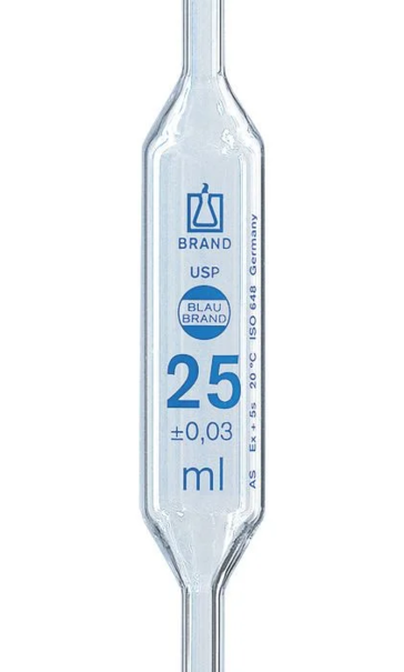 Пипетка Мора (с одной меткой) BLAUBRAND, класс AS, 5 мл, USP, DE-M