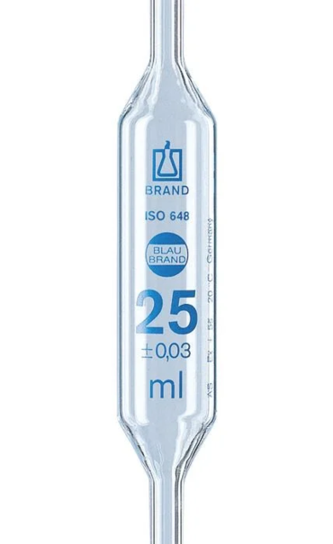 Пипетка Мора с двумя метками BLAUBRAND, класс AS, 20 мл, DE-M