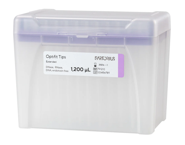 Наконечники Sartorius Optifit 1,2 мл, удлинённые, стерильные, в штативах, 960 шт.